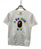A BATHING APEアベイシングエイプ）の古着「カレッジロゴプリントTシャツ」｜ホワイト