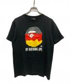 A BATHING APEアベイシングエイプ）の古着「ヘッドプリントTシャツ」｜ブラック