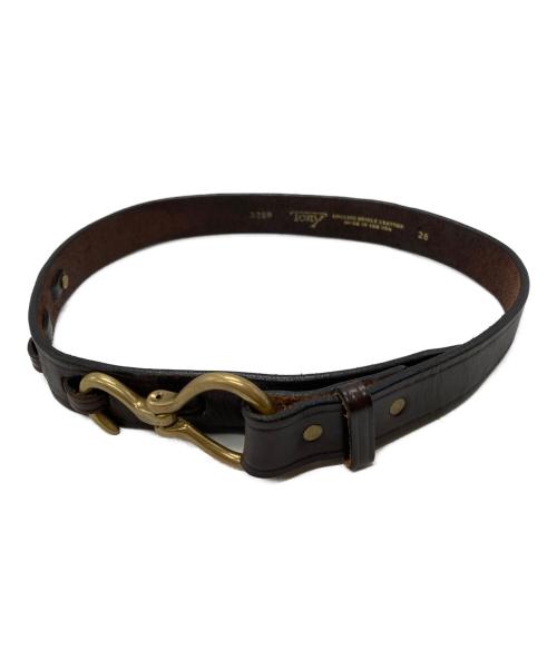 TORY LEATHER（トリーレザー）TORY LEATHER (トリーレザー) Hoof Pick Belt ブラウン サイズ:28の古着・服飾アイテム