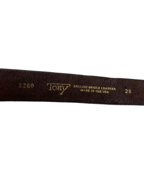 TORY LEATHER（トリーレザー）TORY LEATHER (トリーレザー) Hoof Pick Belt ブラウン サイズ:28の古着・服飾アイテム