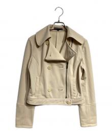 FOXEY NEWYORK（フォクシーニューヨーク）の古着「ライダースジャケット」｜ベージュ