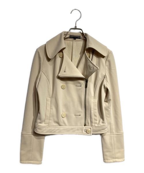 FOXEY NEWYORK（フォクシーニューヨーク）FOXEY NEWYORK (フォクシーニューヨーク) ライダースジャケット ベージュ サイズ:38の古着・服飾アイテム