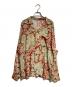 m's braque（エムズブラック）の古着「PRINT RAGLAN LONG SLEEVE SHIRT ethnic/プリントラグラン長袖シャツ」｜レッド