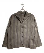 SEEALLシーオール）の古着「シアサッカーストライプジャケット/Seersucker striped jacket」｜ブラウン
