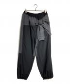 Maison MIHARA YASUHIROメゾン ミハラ ヤスヒロ）の古着「TEE COMBINED PANTS/ティー・コンバインド・パンツ」｜ブラック×グレー