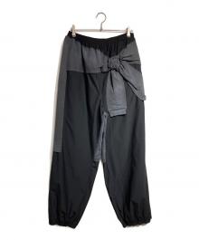 Maison MIHARA YASUHIRO（メゾン ミハラ ヤスヒロ）の古着「TEE COMBINED PANTS/ティー・コンバインド・パンツ」｜ブラック×グレー