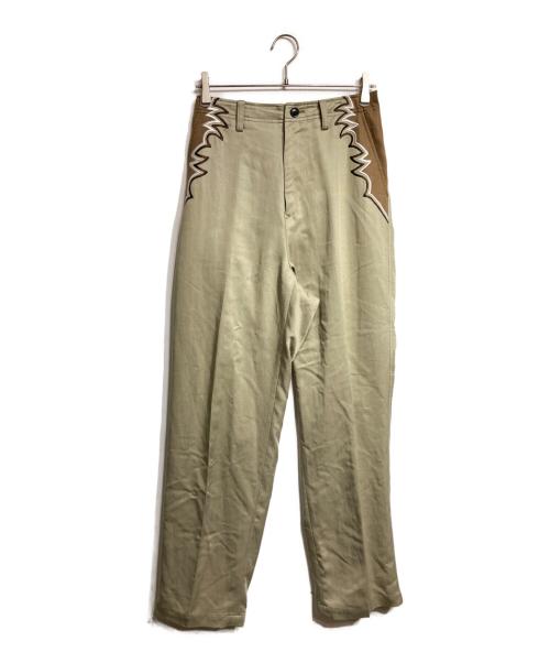 TOGA VIRILIS（トーガ ビリリース）TOGA VIRILIS (トーガ ビリリース) EMBROIDERY WESTERN PANTS/エンブロイダリー ウエスタン パンツ カーキ サイズ:44の古着・服飾アイテム