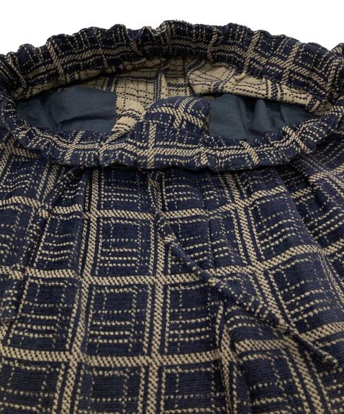 YOKE（ヨーク）YOKE (ヨーク) JACQUARD PLAID EASY PANTS/ジャカード プレイド イージー パンツ ネイビー サイズ:2の古着・服飾アイテム