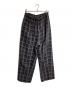 YOKE（ヨーク）の古着「JACQUARD PLAID EASY PANTS/ジャカード プレイド イージー パンツ」｜ネイビー