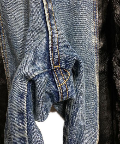 THUG CLUB（サグ クラブ）THUG CLUB (サグ クラブ) Mohican Leather Denim Pants/モヒカンレザーデニムパンツ インディゴ サイズ:1の古着・服飾アイテム