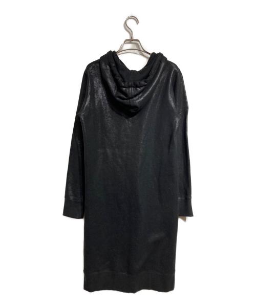 MIHARA YASUHIRO（ミハラヤスヒロ）MIHARA YASUHIRO (ミハラヤスヒロ) コーティング加工ロングジップパーカー/Coated long zip hoodie ブラック サイズ:46の古着・服飾アイテム