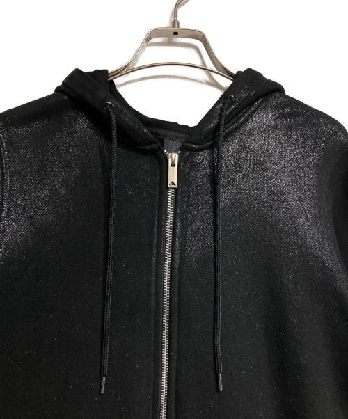 MIHARA YASUHIRO（ミハラヤスヒロ）MIHARA YASUHIRO (ミハラヤスヒロ) コーティング加工ロングジップパーカー/Coated long zip hoodie ブラック サイズ:46の古着・服飾アイテム