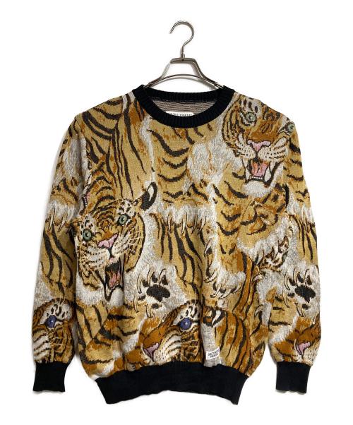 WACKO MARIA（ワコマリア）WACKO MARIA (ワコマリア) TIM LEHI (ティム リーハイ) ティムリーハイジャガードニット / Timley High Jacquard Knit イエロー サイズ:Mの古着・服飾アイテム