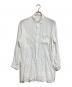 Yohji Yamamoto pour homme（ヨウジヤマモト プールオム）の古着「セルロースランダムタックロングシャツ/ Cellulose Random Tuck Long Shirt」｜ホワイト