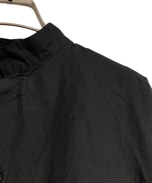 Y's（ワイズ）Y's (ワイズ) バックロゴスタンドカラーロングシャツ/Back logo stand collar long shirt ブラック サイズ:2の古着・服飾アイテム