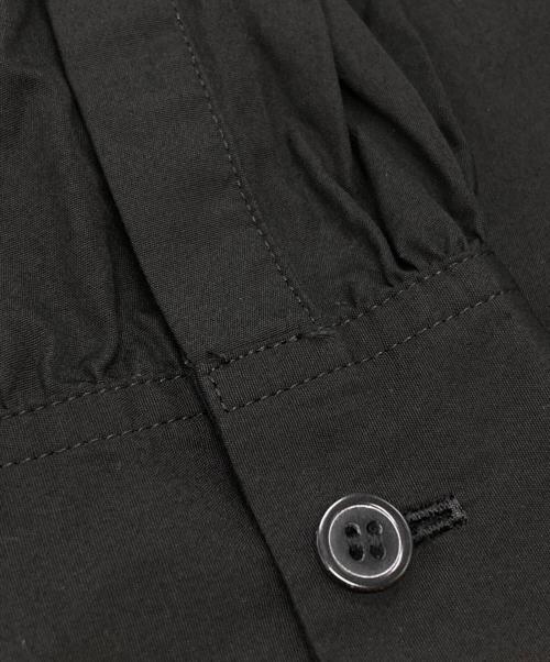 Y's（ワイズ）Y's (ワイズ) バックロゴスタンドカラーロングシャツ/Back logo stand collar long shirt ブラック サイズ:2の古着・服飾アイテム