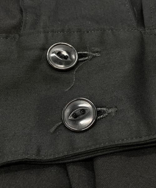 GROUND Y（グラウンドワイ）GROUND Y (グラウンドワイ) テンセルグルカワイドスラックス / Tencel Gurkha Wide Slacks ブラック サイズ:3の古着・服飾アイテム