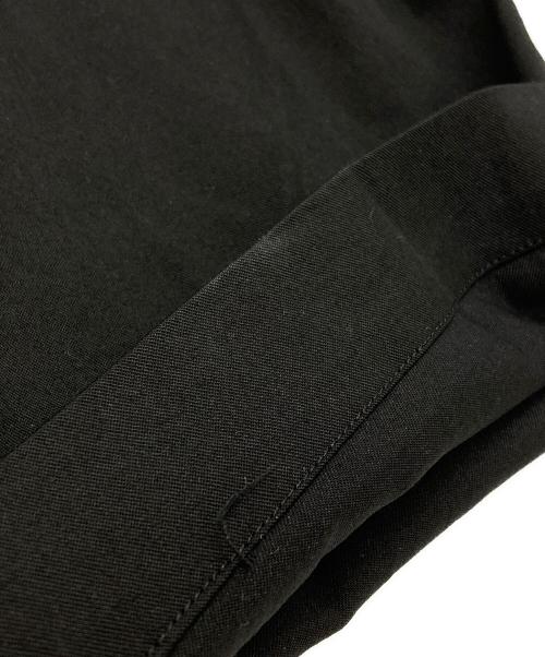 GROUND Y（グラウンドワイ）GROUND Y (グラウンドワイ) テンセルグルカワイドスラックス / Tencel Gurkha Wide Slacks ブラック サイズ:3の古着・服飾アイテム