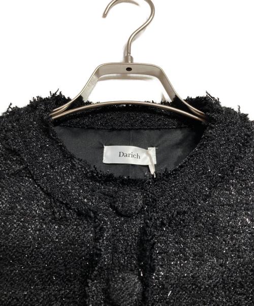 darich（ダーリッチ）darich (ダーリッチ) リュクスツイードショートジャケット/Luxe Tweed Short Jacket ブラック サイズ:Freeの古着・服飾アイテム
