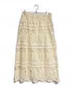 journal standard luxeジャーナルスタンダード ラックス）の古着「レースMIXスカート/Lace Mix Skirt」｜ベージュ