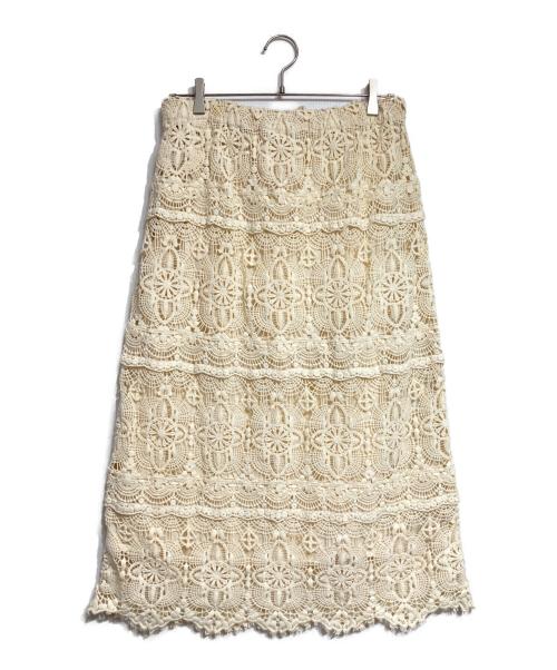 journal standard luxe（ジャーナルスタンダード ラックス）journal standard luxe (ジャーナルスタンダード ラックス) レースMIXスカート/Lace Mix Skirt ベージュ サイズ:－の古着・服飾アイテム