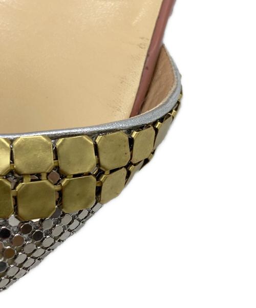 FRANCESCO RUSSO（フランチェスコ ルッソ）FRANCESCO RUSSO (フランチェスコ ルッソ) スパンコールサンダル/Sequin sandals グレー サイズ:37の古着・服飾アイテム
