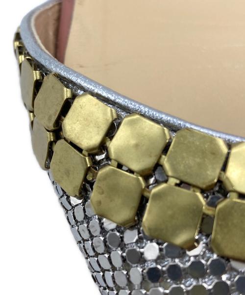 FRANCESCO RUSSO（フランチェスコ ルッソ）FRANCESCO RUSSO (フランチェスコ ルッソ) スパンコールサンダル/Sequin sandals グレー サイズ:37の古着・服飾アイテム