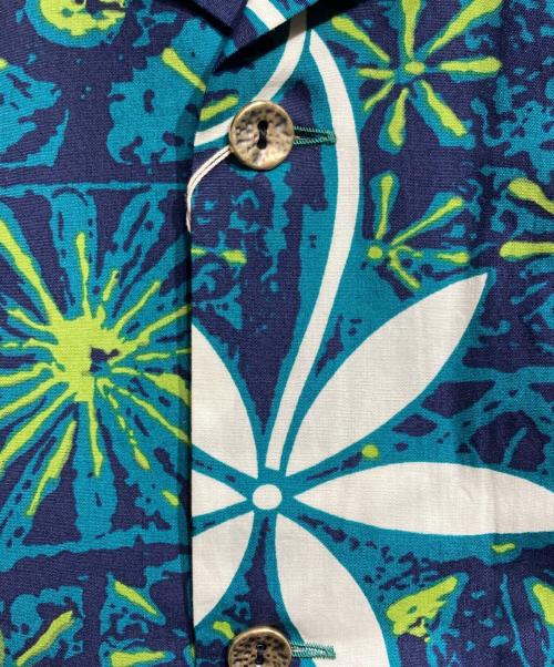 Star OF HOLLYWOOD（スターオブハリウッド）Star OF HOLLYWOOD (スターオブハリウッド) アロハシャツ/TYPEWRITER COTTON OPEN SHIRT “BLUE HAWAII” ネイビー サイズ:Lの古着・服飾アイテム