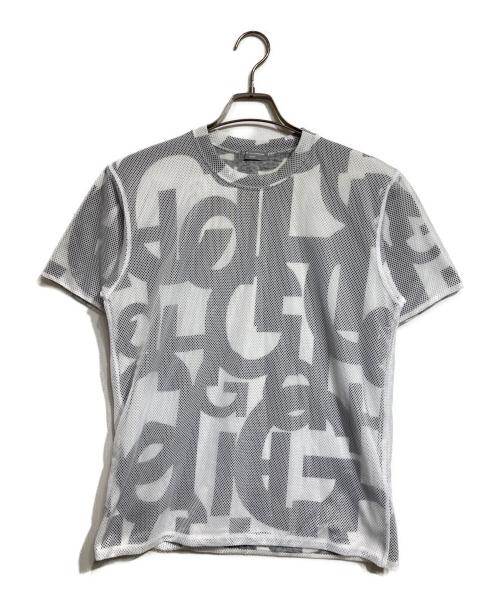 COMME des GARCONS HOMME（コムデギャルソン オム）COMME des GARCONS HOMME (コムデギャルソン オム) メッシュレイヤードカットソー/Mesh layered cut and sew ホワイト サイズ:ｰの古着・服飾アイテム