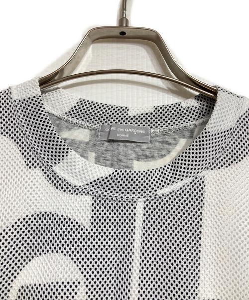 COMME des GARCONS HOMME（コムデギャルソン オム）COMME des GARCONS HOMME (コムデギャルソン オム) メッシュレイヤードカットソー/Mesh layered cut and sew ホワイト サイズ:ｰの古着・服飾アイテム