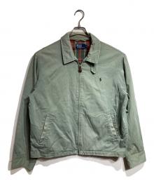 POLO RALPH LAUREN（ポロ・ラルフローレン）の古着「裏地チェックスウィングトップ/Check-Lined Swing Top Jacket」｜グリーン