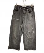 Matin Kimマーティン・キム）の古着「Distressed baggy jeans/ダメージ加工バギージーンズ」｜ブラック