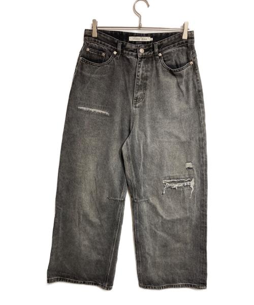 Matin Kim（マーティン・キム）Matin Kim (マーティン・キム) Distressed baggy jeans/ダメージ加工バギージーンズ ブラック サイズ:Mの古着・服飾アイテム