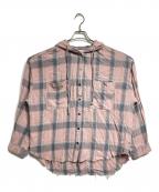 PRANK PROJECTプランクプロジェクト）の古着「Hooded Check Shirt/フーデッドチェックシャツ」｜ピンク