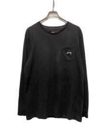 stussy（ステューシー）の古着「ポケット長袖Tシャツ」｜ブラック