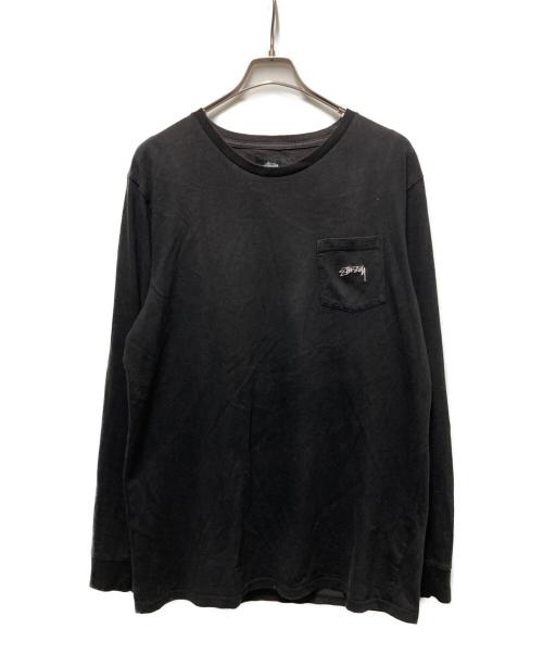 stussy（ステューシー）stussy (ステューシー) ポケット長袖Tシャツ ブラック サイズ:Lの古着・服飾アイテム