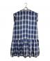 45R（フォーティファイブ・アール）の古着「インドリネンツイルのシャドーチェックイースタンMドレス/Sleeveless one-piece」｜ネイビー