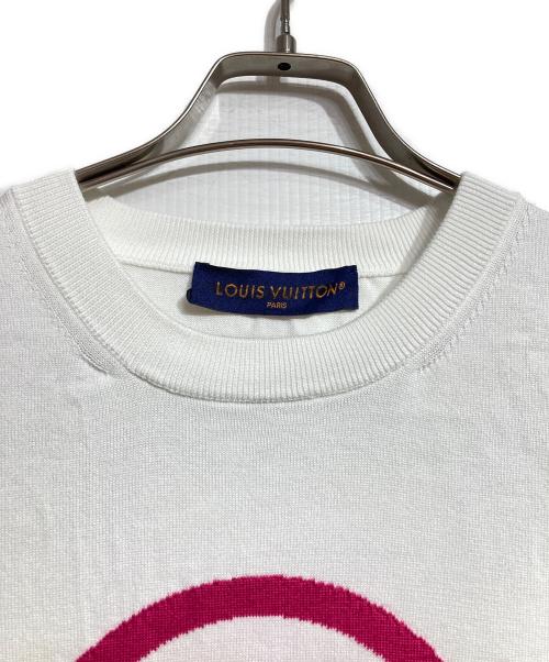 LOUIS VUITTON（ルイ ヴィトン）LOUIS VUITTON (ルイ ヴィトン) コットンS/Sクルーネックニット/Crew neck knit ホワイト サイズ:XXLの古着・服飾アイテム
