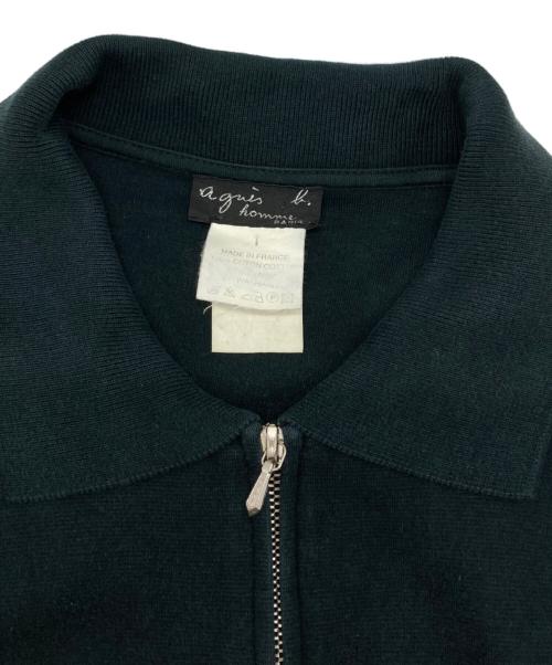 agnes b homme（アニエスベーオム）agnes b homme (アニエスベーオム) ニットショートブルゾン / Knit Short Blouson ブラック サイズ:1の古着・服飾アイテム