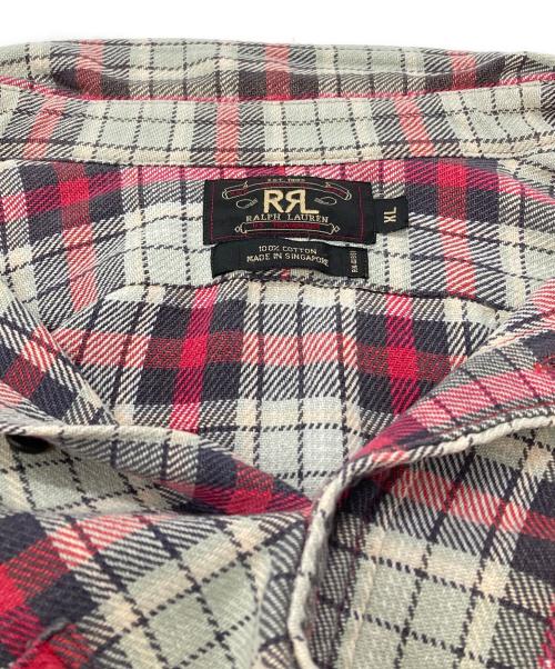RRL（ダブルアールエル）RRL (ダブルアールエル) ヘビーチェックネルシャツ/Heavy check flannel shirt グレー サイズ:XLの古着・服飾アイテム