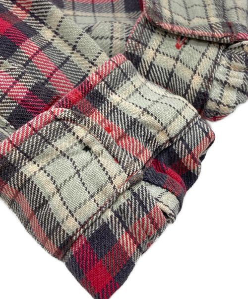 RRL（ダブルアールエル）RRL (ダブルアールエル) ヘビーチェックネルシャツ/Heavy check flannel shirt グレー サイズ:XLの古着・服飾アイテム