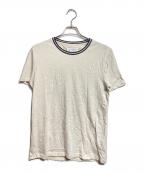 Maison Margielaメゾンマルジェラ）の古着「ラインネックTEE/Line neck tee」｜ベージュ