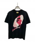 BAPE BY A BATHING APEベイプバイアベイシングエイプ）の古着「グラフィック Tシャツ」｜ピンク×ブラック