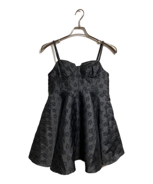 POPPY（ポピー）POPPY (ポピー) Flower jacquard cami tunic/花柄ジャカードキャミソールチュニック ブラック サイズ:Fの古着・服飾アイテム