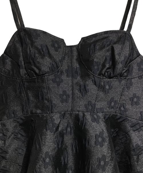 POPPY（ポピー）POPPY (ポピー) Flower jacquard cami tunic/花柄ジャカードキャミソールチュニック ブラック サイズ:Fの古着・服飾アイテム