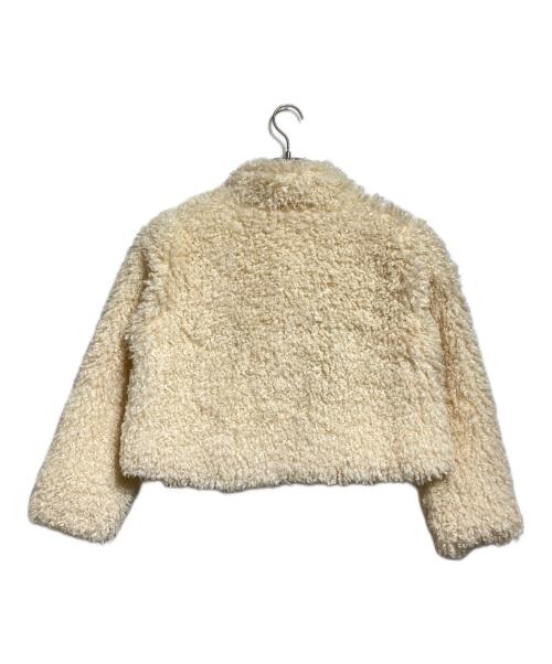 POPPY（ポピー）POPPY (ポピー) CROPPED FUR JACKET/クロップドファージャケット ベージュ サイズ:Fの古着・服飾アイテム
