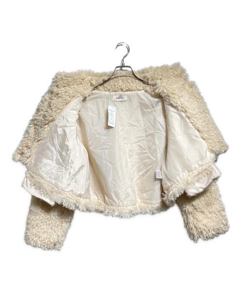 POPPY（ポピー）POPPY (ポピー) CROPPED FUR JACKET/クロップドファージャケット ベージュ サイズ:Fの古着・服飾アイテム