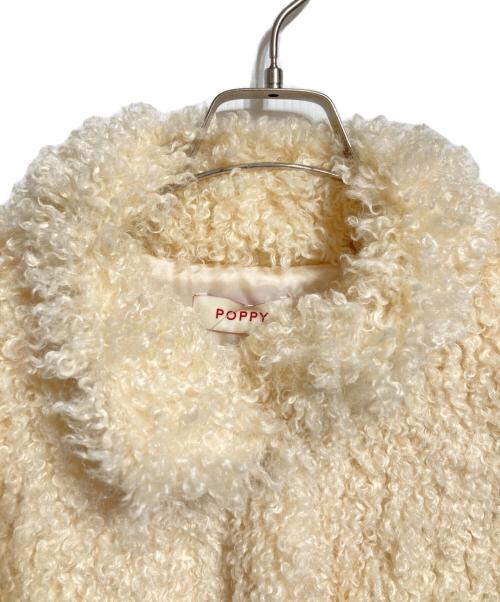 POPPY（ポピー）POPPY (ポピー) CROPPED FUR JACKET/クロップドファージャケット ベージュ サイズ:Fの古着・服飾アイテム