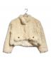 POPPY（ポピー）の古着「CROPPED FUR JACKET/クロップドファージャケット」｜ベージュ