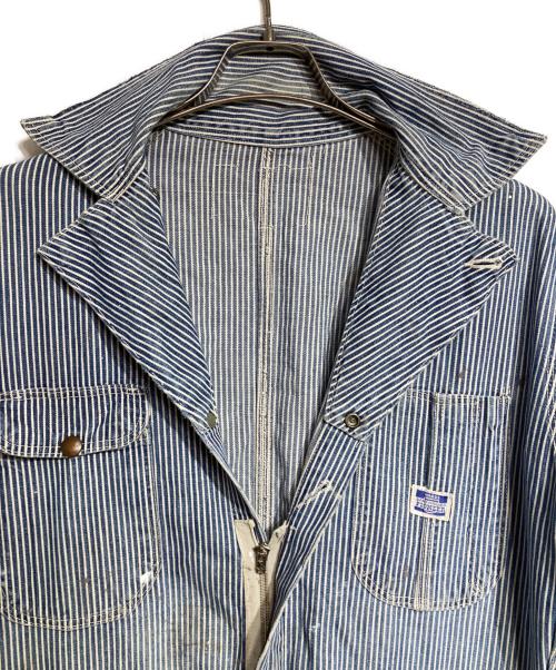 Pioneer（パイオニア）Pioneer (パイオニア) 30-40’S ヒッコリーオールインワン/Hickory All-in-One インディゴ サイズ:不明(採寸参照)の古着・服飾アイテム